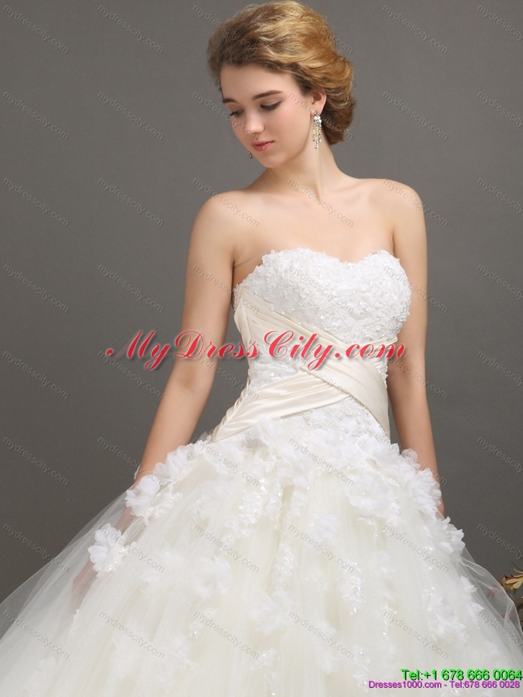 2015 Maternity Sweetheart Wedding Dress with Appliques
