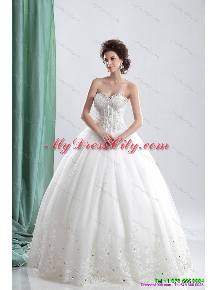 Maternity 2015 Sweetheart Wedding Dress with Beading and Lace
