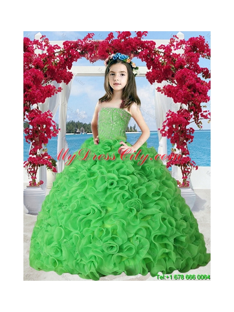 Pretty 2016 Summer Ruffles Little Girl Pageant Dresses with Beading