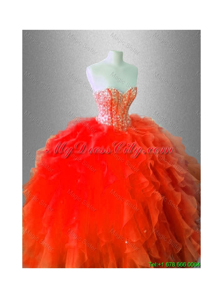 Fall Beautiful Sweetheart Quinceanera Gowns with Beading