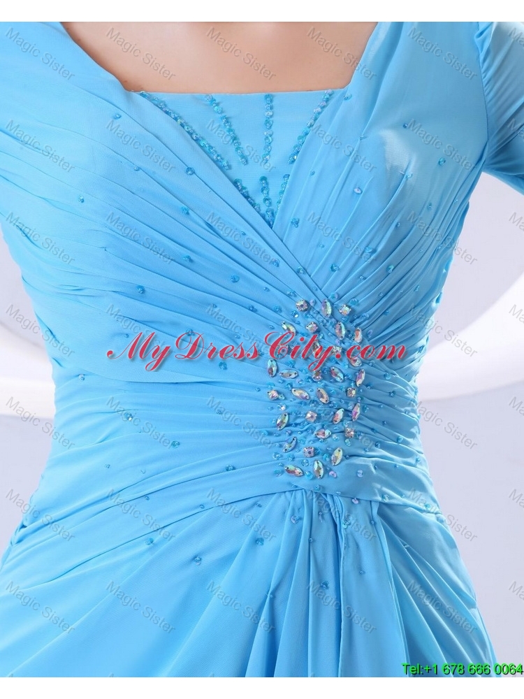 Gorgeous Beading Aqua Blue Prom Dresses in 2016