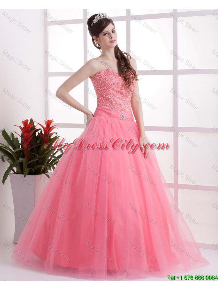 New Arrivals A Line Sweetheart Prom Dresses in Watermelon