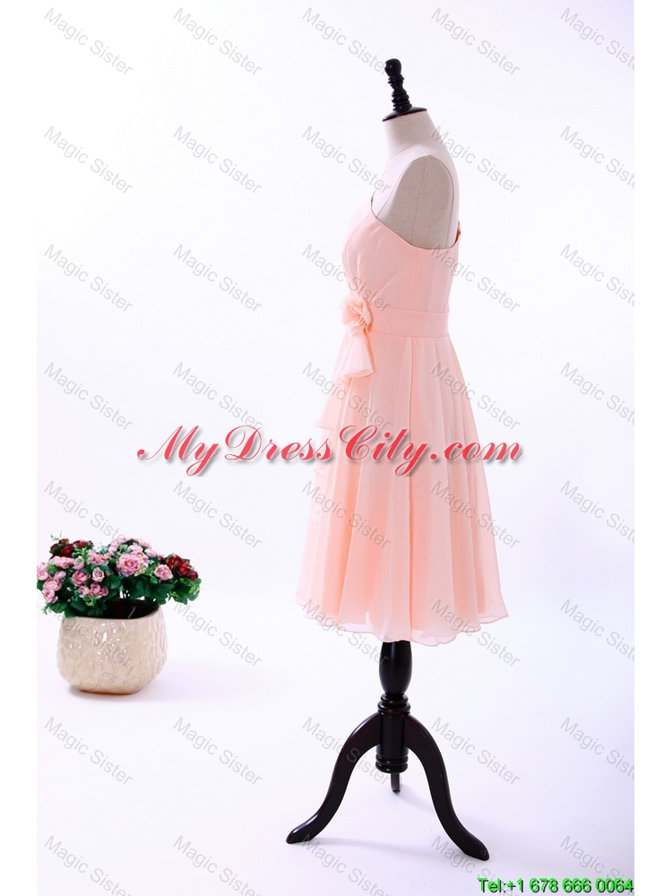 Custom Made Empire Asymmetrical Prom Dresses with Ruching