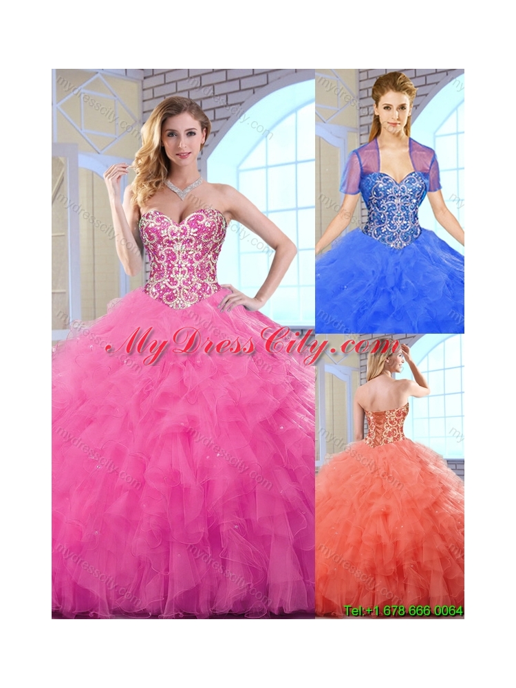 Elegant Ball Gown Sweetheart Quinceanera Dresses with Beading