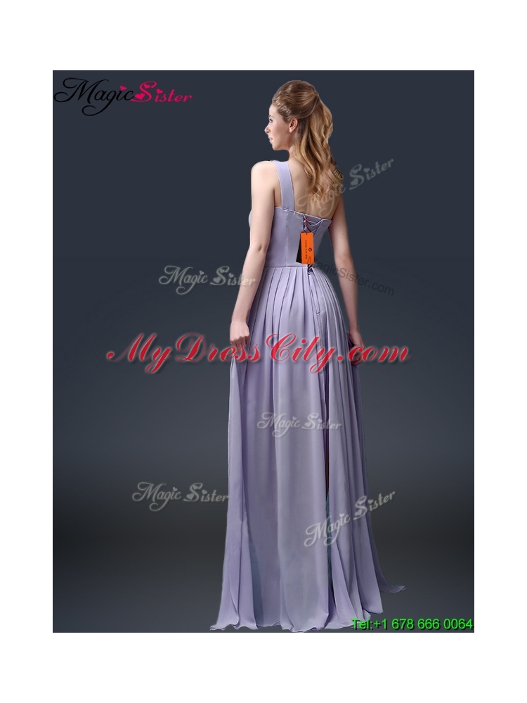 New Style One Shoulder High Low Ruffles Prom Dresses for 2016