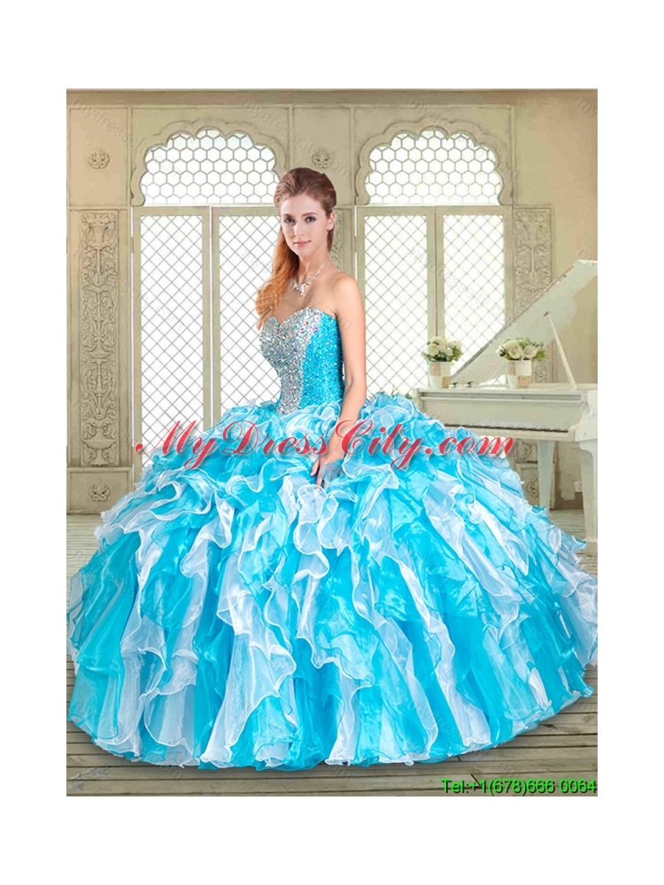 Elegant Sweetheart Quinceanera Dresses with Beading and Ruffles