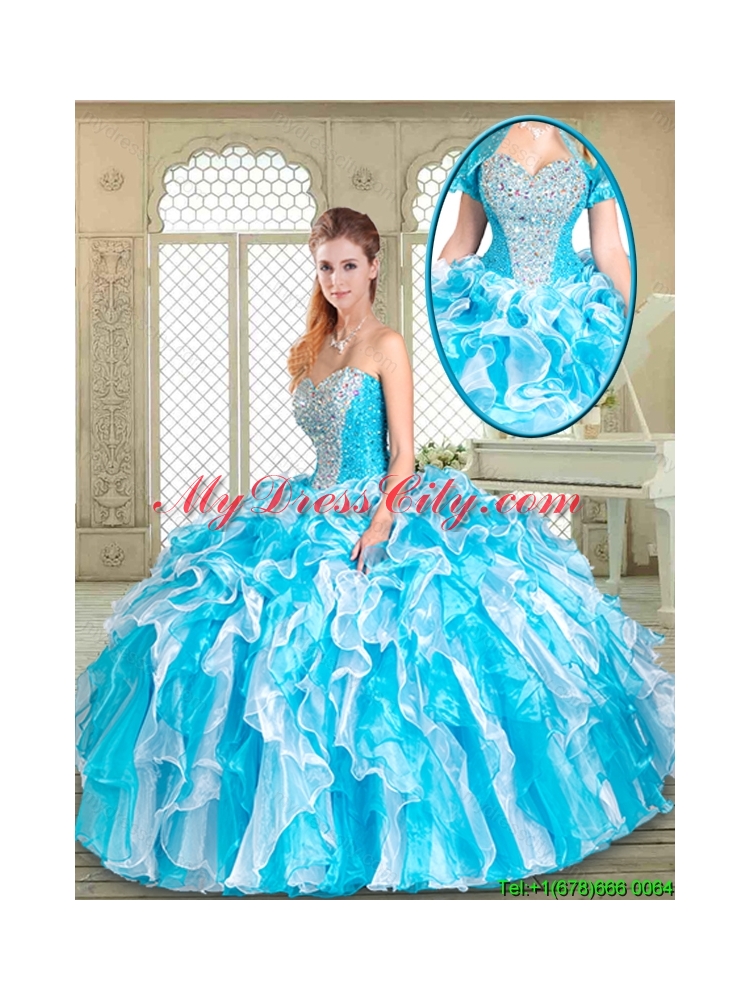 Elegant Sweetheart Quinceanera Dresses with Beading and Ruffles