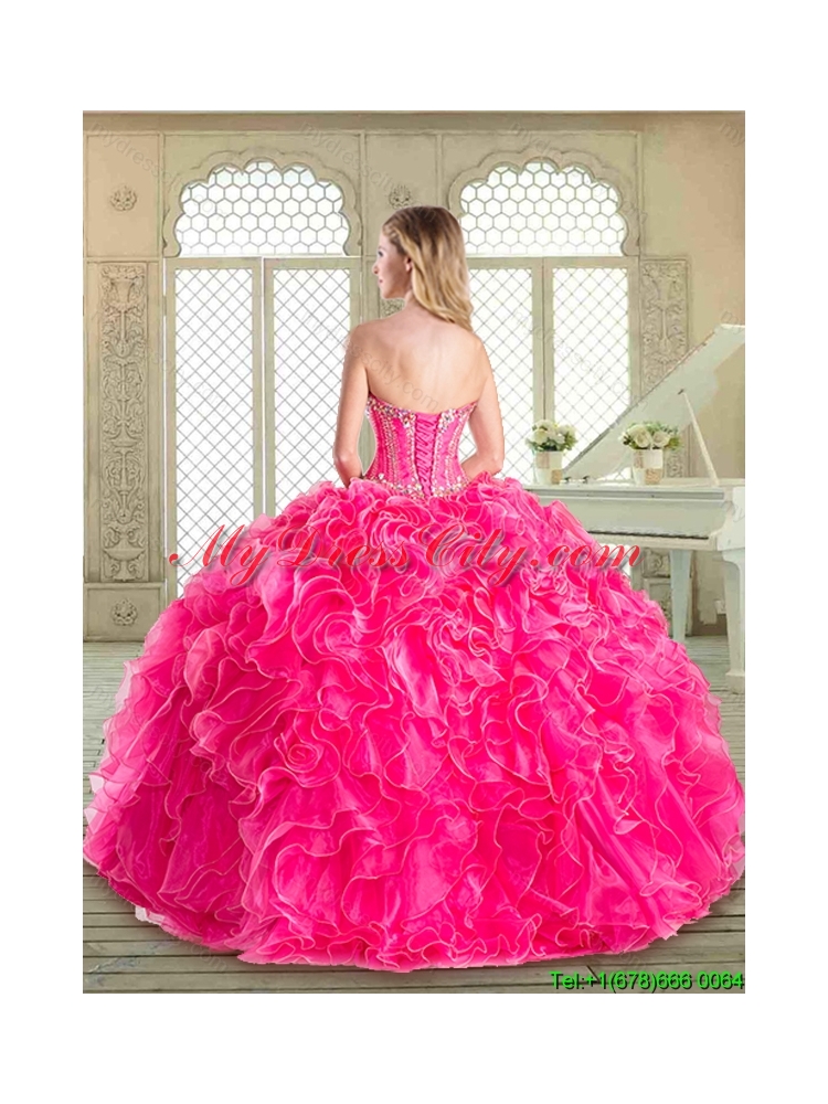 New Style Floor Length Elegant Quinceanera Dresses with Beading and Ruffles