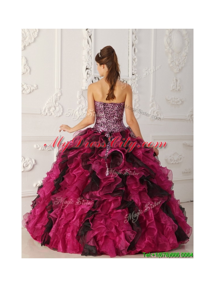 2016 Pretty Multi Color Ball Gown Floor Length Quinceanera Dresses