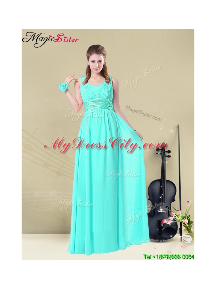 2016 Gorgeous Empire Dama Dresses with Belt in Apple Green