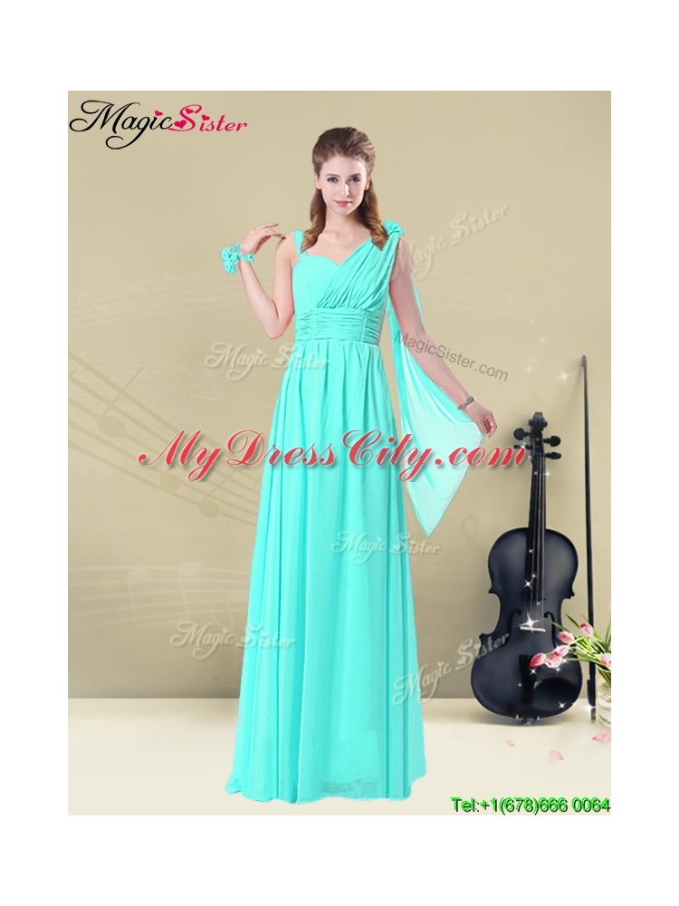 Winter Low price Floor Length Bridesmaid Dresses in Apple Green