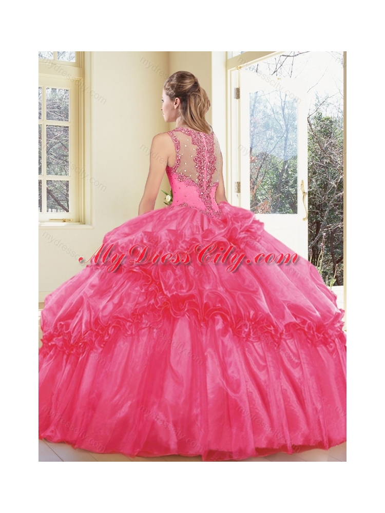 Cheap Straps Beading Quinceanera Dresses with Ruffles