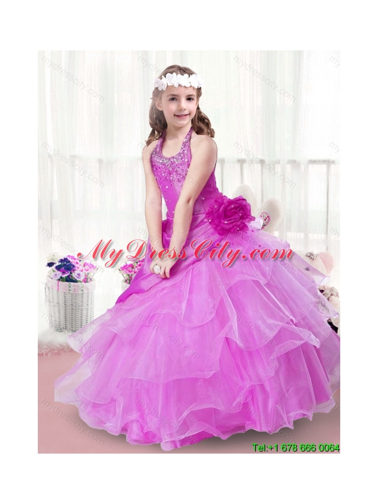 New Arrivals Hand Made Flowers Mini Quinceanera Dresses