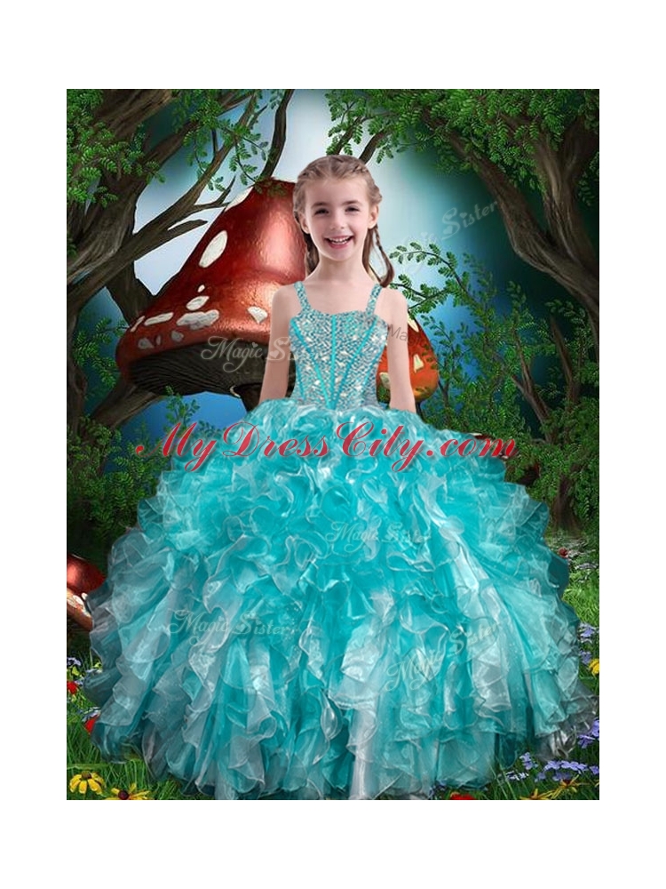 Hot Sale Straps Mini Quinceanera Dresses with Beading and Ruffles for Summer