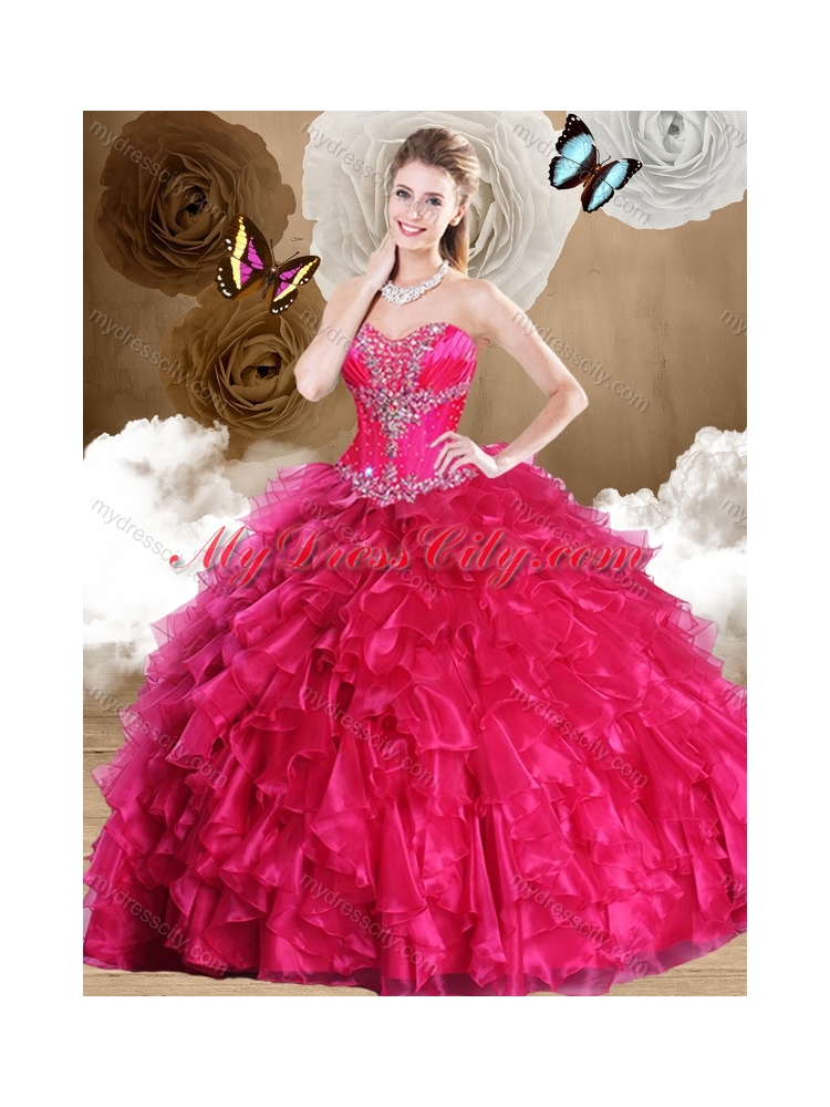 Fashionable Sweetheart Quinceanera Dresses with Beading and Ruffles