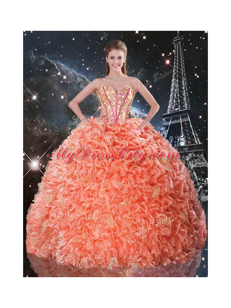 2016 Pretty Detachable Sweetheart Beading and Ruffles Quinceanera Dresses