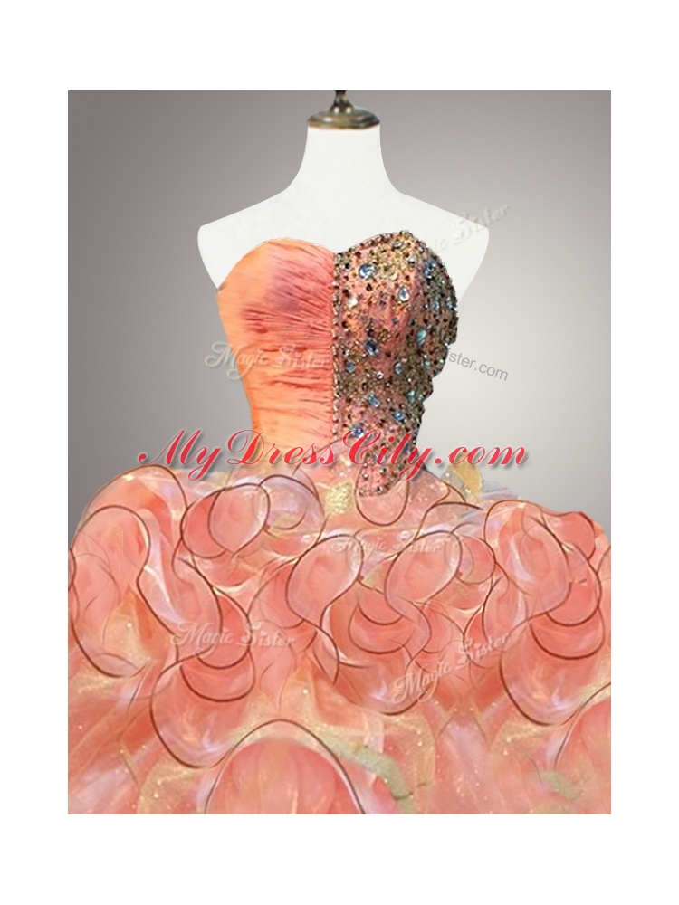 Custom Made Multi Color Quinceanera Dresses with Beading and Ruffles
