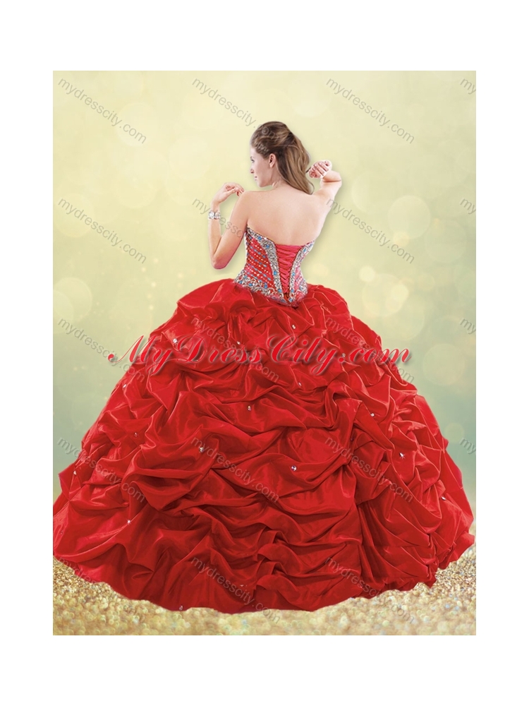 Gorgeous Really Puffy Beaded and Bubble Quinceanera Dress in Taffeta