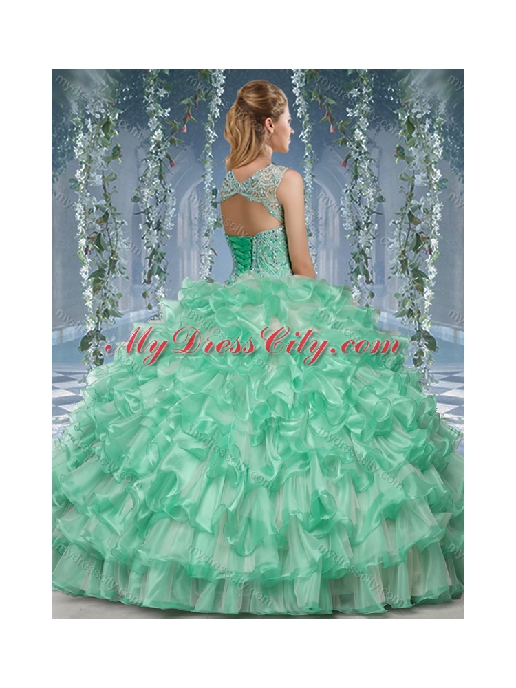 Lovely Big 2016 Quinceanera Dresses with Beading and Ruffles