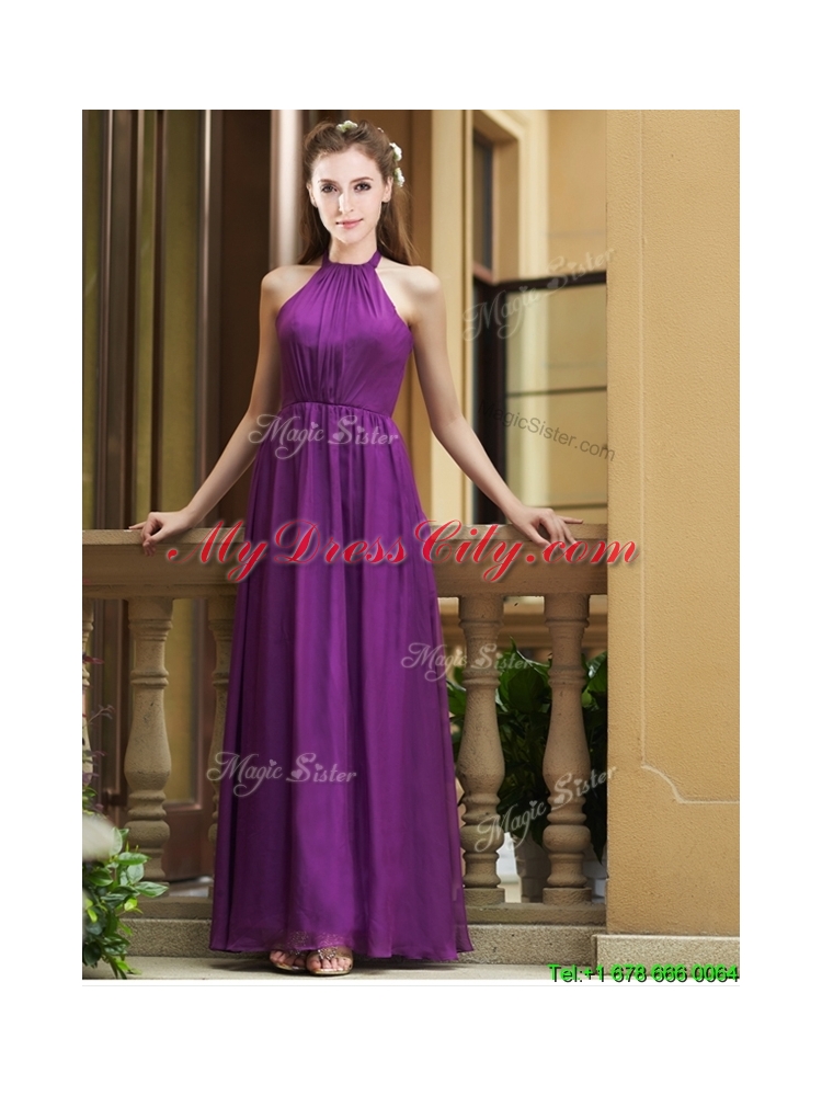 Exclusive Empire Chiffon Ankle Length Mother Dress with Ruching