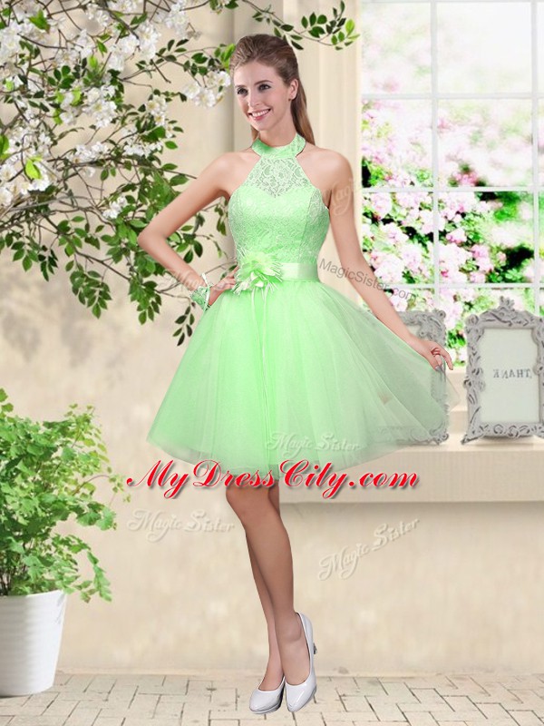 Knee Length A-line Sleeveless Dama Dress for Quinceanera Lace Up