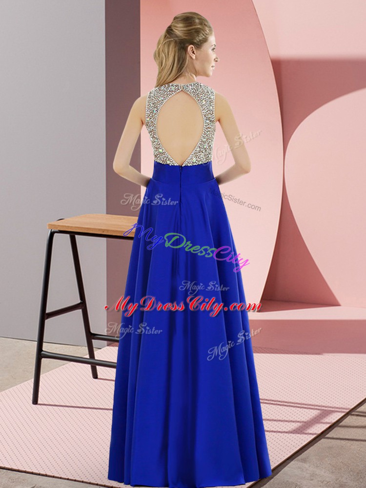 Glittering Sleeveless Beading Backless Formal Evening Gowns