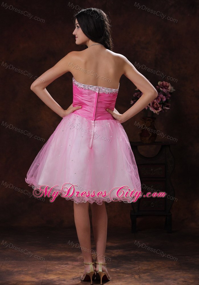 Beadeded Sweetheart Multi-color Organza Short Prom Cocktail Dress