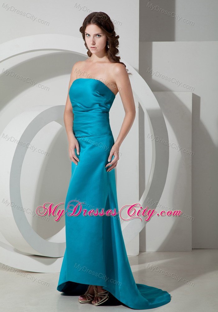 Simple Custom Made Blue 2013 Evening Formal Gowns for Cheap