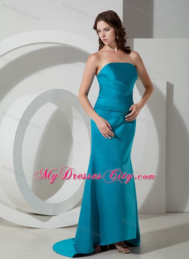 Simple Custom Made Blue 2013 Evening Formal Gowns for Cheap