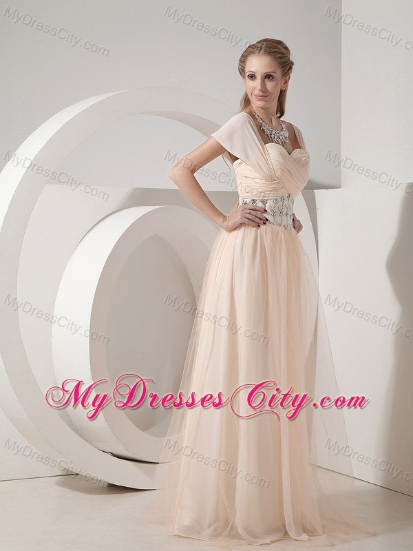 Champagne Sweetheart Wedding Mother Outfits Chiffon with Beading