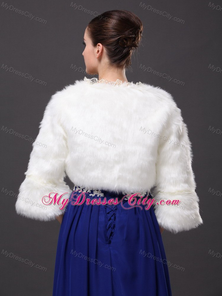 Lace Open Front White Stylish Jacket