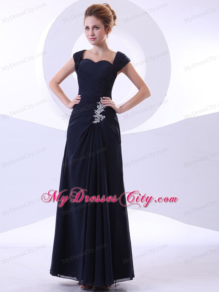 Ankle-length Straps Navy Blue Mother Of the Bride Dresses