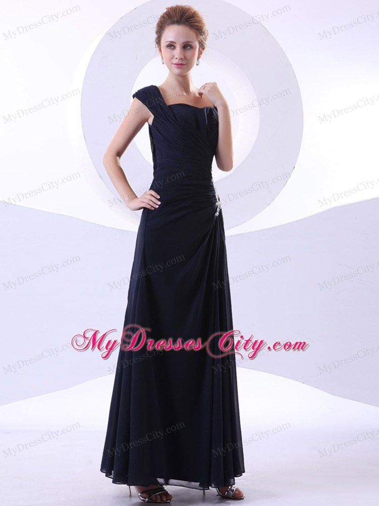 Ankle-length Straps Navy Blue Mother Of the Bride Dresses