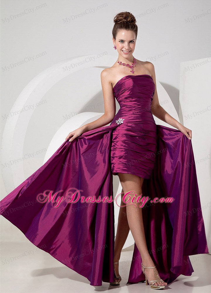 Mini-length Sheathy Prom Party Dresses with Tail Both Sides