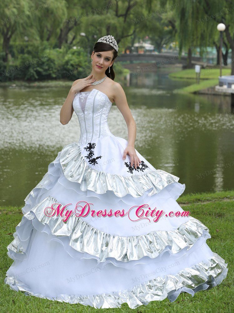 2013 Quinceanera Dress with Appliques for Military Ball