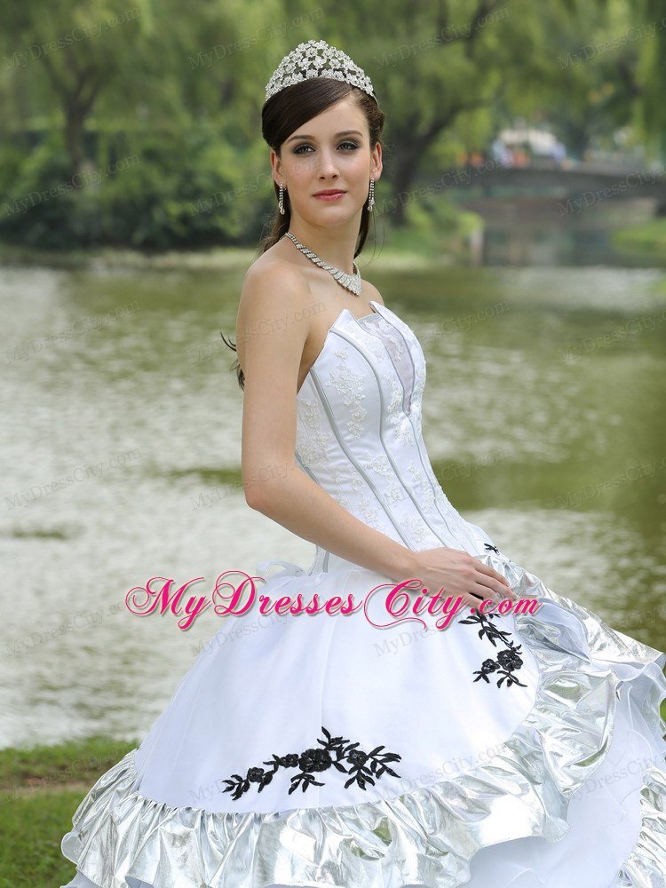 2013 Quinceanera Dress with Appliques for Military Ball