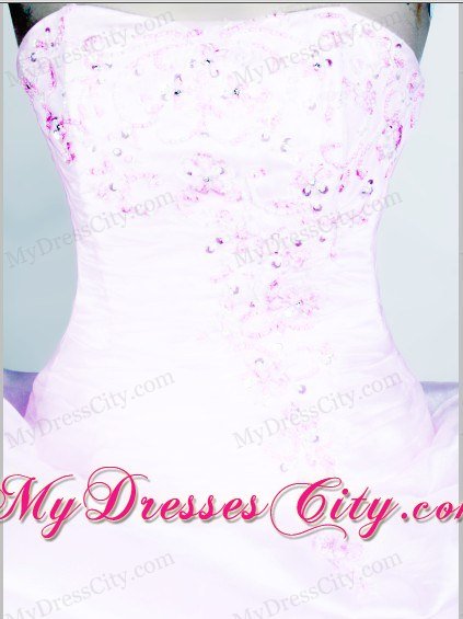 Beading Strapless Ball Gown in Organza for Glitz pageant