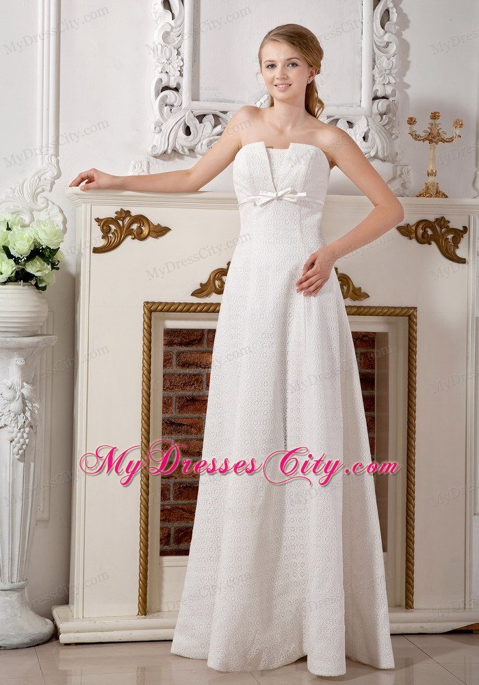 Long Empire Strapless Belt Bridal Dress with Jacket