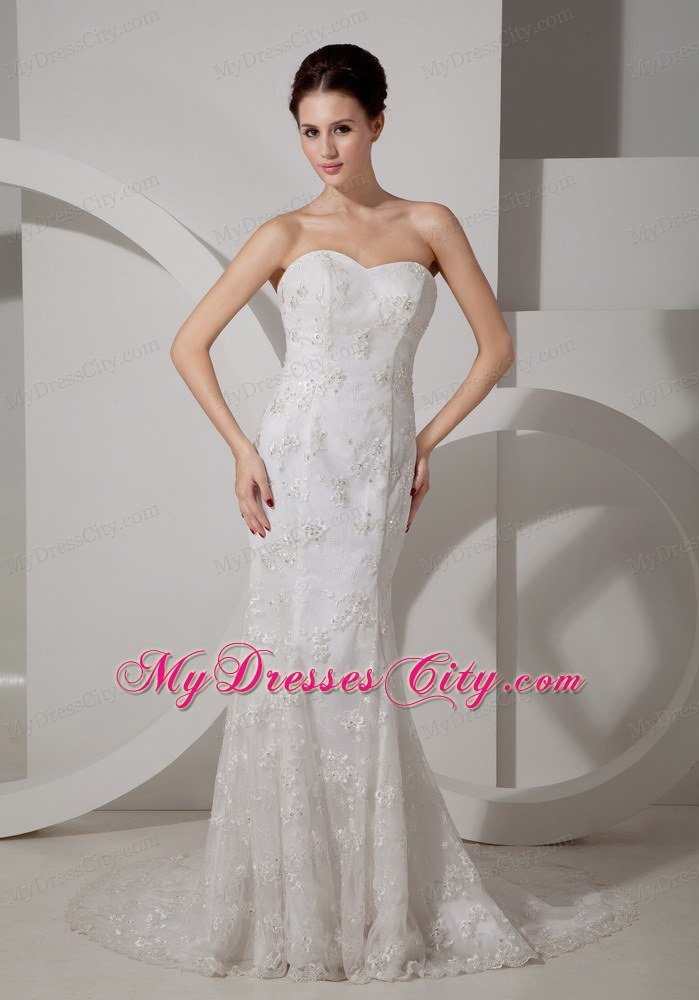 Mermaid Sweetheart Court Train Bridal Gown with Cloak