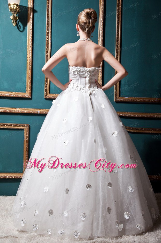 Sweetheart Lace-up Back Beading and Appliques Bridal Gown