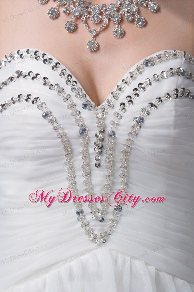 Plus Size Sweetheart Ruching Wedding Dress with Beading
