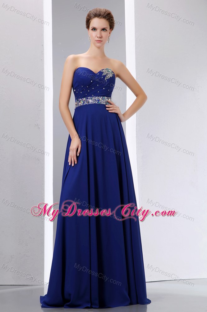 Royal Blue Sweetheart Pageant Dress with Colorful Beadings ...