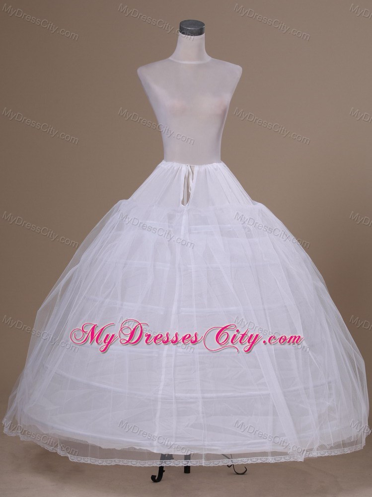 White Tulle Floor-length Petticoat