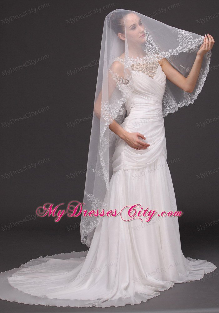 Lace Tulle Classic Bridal Veil For Wedding