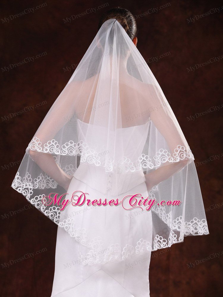Perfect Applique Edge Organza Wedding Veil